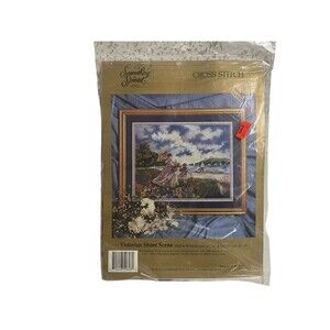Vintage Something Special Needlepoint Victorian Shore Scene #50628
